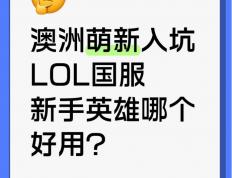 澳洲萌新(xīn)入坑lol国服，新(xīn)手英雄哪个好用？