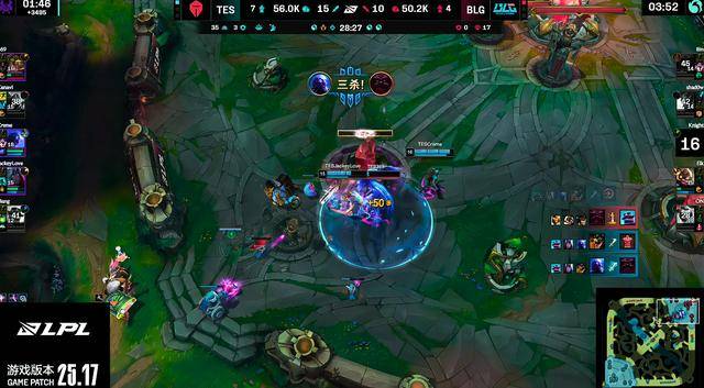 LPL：Knight阿(ā)卡丽绕后切入摧(cuī)燬(huǐ)双C，BLG 3-2擊(jī)败TES勇夺LPL总冠军