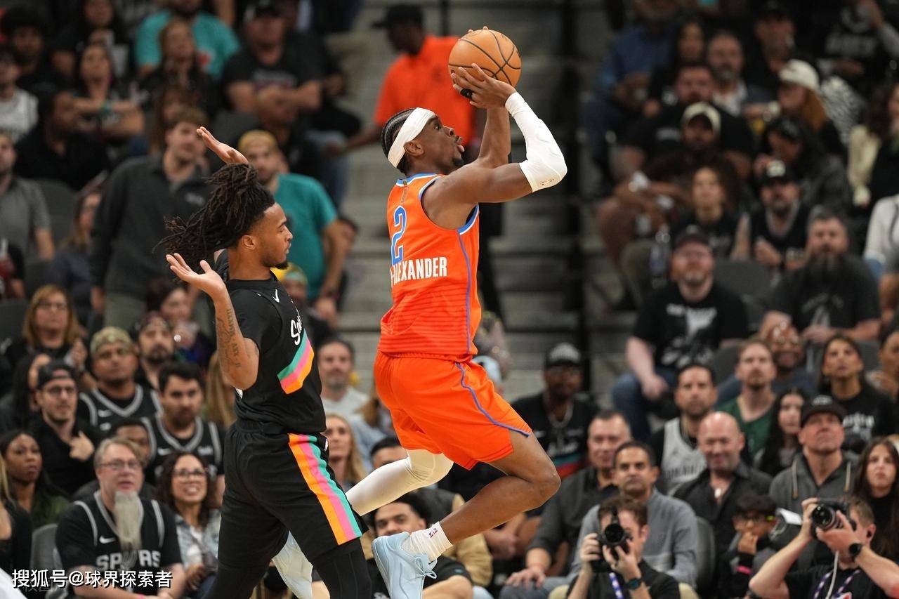 双殺(shā)雷霆(tíng)！马刺三(sān)人(rén)20+送其赛季(jì)第4败，亚历山大砍33+8难阻失利